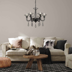 Lampa wisząca czarna 6xE14 LP-6756/6P