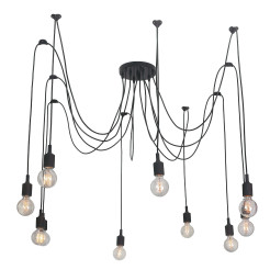 Lampa wisząca Soleto czarna 10xE27 LP-90082/10P