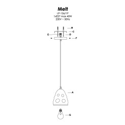 Lampa wisząca 1xE27 LP-126/1P