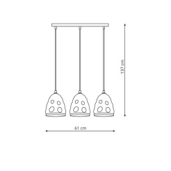 Lampa wisząca 3xE27 LP-126/3L