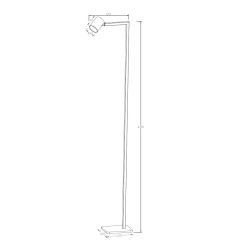 Lampa podłogowa biała 1xGU10 LP-731/1F WH