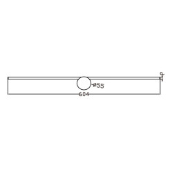 Kinkiet 60 cm czarny LED 3000K LP-777/1W L BK