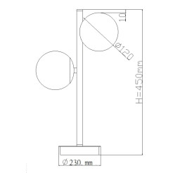 Lampa stołowa czarna 2xG9 LP-002/2T BK