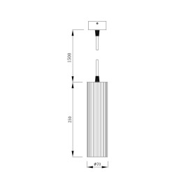 Lampa wisząca biała 1xGU10 LP-787/1P WH