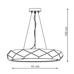 Lampa wisząca różowe złoto LED 4000K LP-8069/1P LED GD