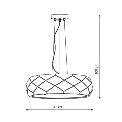 Lampa wisząca różowe złoto 3xE27 LP-8069/1P GD