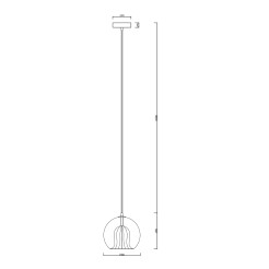 Lampa wisząca złota 1xE27 LP-133/1P