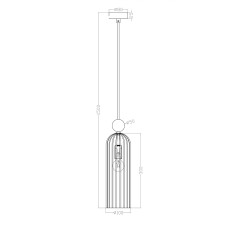 Lampa wisząca 1 amber 1xE14 LP-939/1P amber
