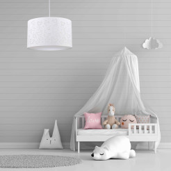 Lampa wisząca dziecięca biała 1xE27 LP-686/1P
