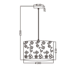 Lampa wisząca dziecięca biała 1xE27 LP-686/1P