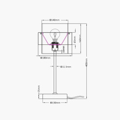 Lampa stołowa dymno - złota 1xE14 LP-866/1T SM/GD