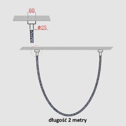 Lampa wisząca 2 m biała Tuya Smart LED CCT LP-642/2M Smart