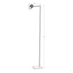 Lampa podłogowa biała 1xGU10 LP-787/1F WH