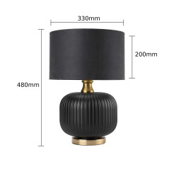 Lampa stołowa 48 cm czarna 1xE27 LP-1515/1T small black