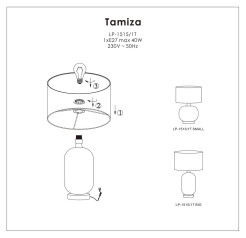 Lampa stołowa 48 cm czarna 1xE27 LP-1515/1T small black