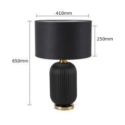 Lampa stołowa 65 cm czarna 1xE27 LP-1515/1T big black