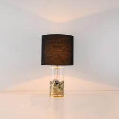 Lampa stołowa Sunflower czarno - transparentna 1xE27 LP-818/1T BK