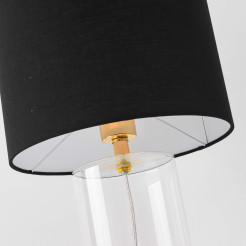 Lampa stołowa Sunflower czarno - transparentna 1xE27 LP-818/1T BK