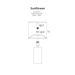 Lampa stołowa Sunflower biała 1xE27 LP-818/1T WH