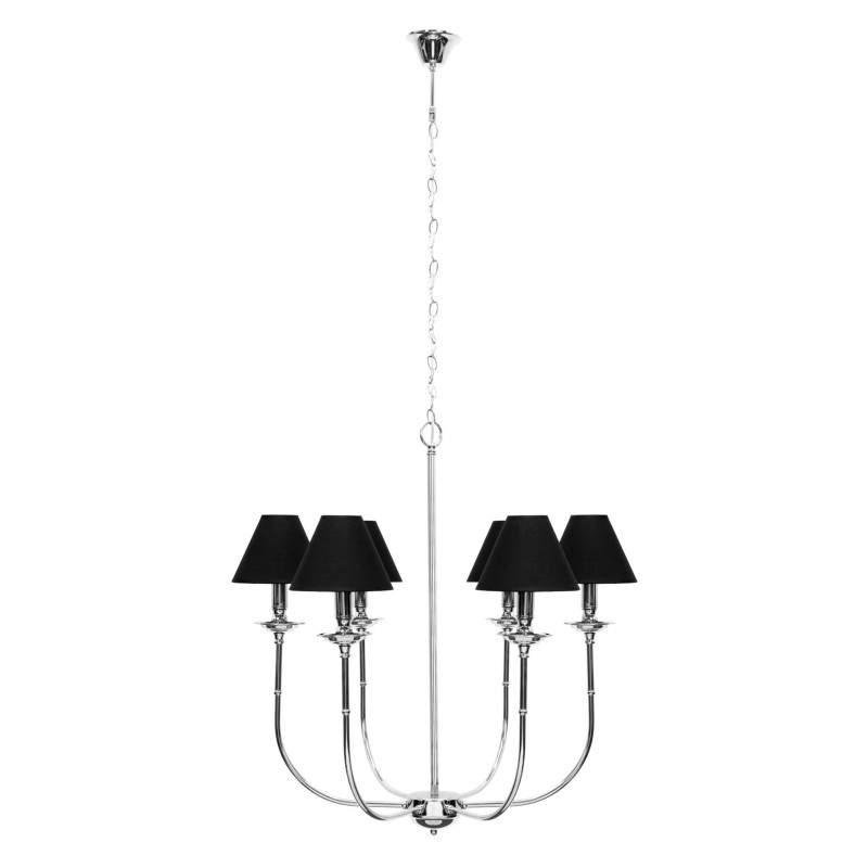 Lampa wisząca srebrno - czarna 6xE14 LP-979/6P