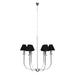 Lampa wisząca srebrno - czarna 6xE14 LP-979/6P