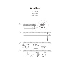 Reflektor do szynoprzewodu Aquilion 1F czarny LED 3000K LP-220/1R BK