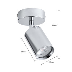 Reflektor chrom IP44 1xGU10 LP-734/1W CH
