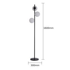 Lampa podłogowa czarna 3xE14 LP-002/3F BK