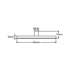 Kinkiet 40 cm biały IP44 LED 4000K LP-778/1W M WH