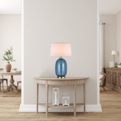 Lampa stołowa niebieska 1xE27 LP-919/1T blue