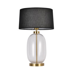 Lampa stołowa czarno - transparentna 1xE27 LP-919/1T transparent