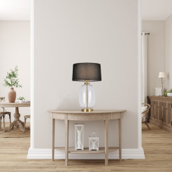 Lampa stołowa czarno - transparentna 1xE27 LP-919/1T transparent