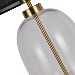 Lampa stołowa czarno - transparentna 1xE27 LP-919/1T transparent