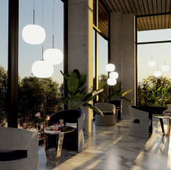 Lampa wisząca biała 1xE27 LP-052/1P