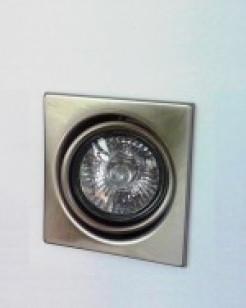 Oczko ruchome kwadratowe srebrne 1xGU10 LP-DL339