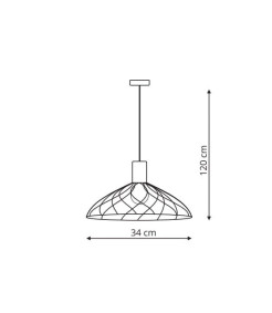 Lampa wisząca czarna 1xGU10 LP-1221/1P B BK