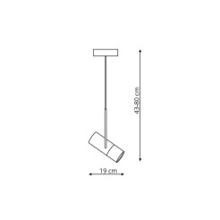 Lampa wisząca drewniano - czarna 1xGU10 LP-1111/1P