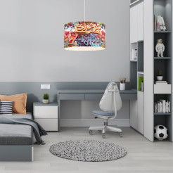 Lampa wisząca wielokolorowa 1xE27 LP-077/1P Style