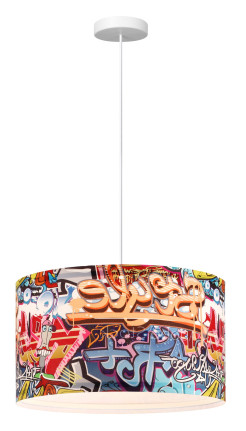 Lampa wisząca wielokolorowa 1xE27 LP-077/1P Style