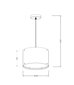 Lampa wisząca wielokolorowa 1xE27 LP-077/1P Style