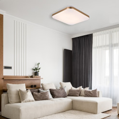 Plafon kwadratowy 38 cm złoty LED 4000K LP-335/1C M 4GD square