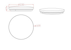 Plafon 33 cm złoty LED 4000K LP-335/1C S 4GD