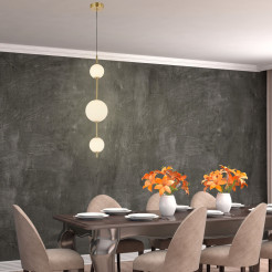 Lampa wisząca pionowa złota LED CCT LP-002/3V