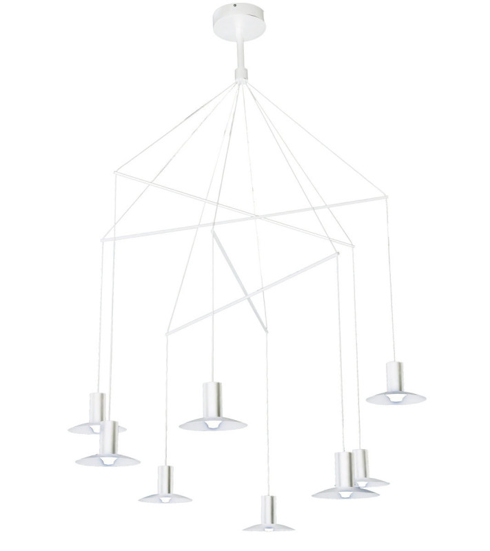 Lampa wisząca biała LED 3000K LP-1661/8P WH