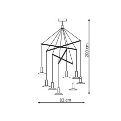 Lampa wisząca biała LED 3000K LP-1661/8P WH