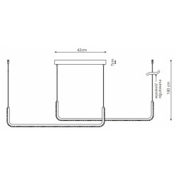 Lampa wisząca Malawi Basic czarna LED CCT LP-1015/2P basic