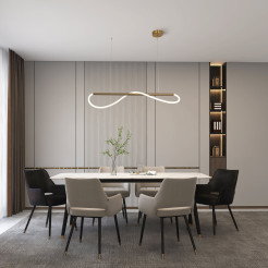 Lampa wisząca S złota LED CCT LP-2345/1P S GD CCT