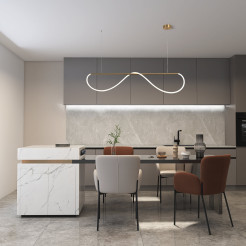 Lampa wisząca M złota LED CCT LP-2345/1P M GD