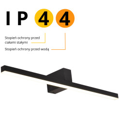 Kinkiet 60 cm czarny IP44 LED 4000K LP-778/1W L BK