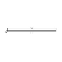Kinkiet 90 cm czarny IP44 LED 4000K LP-778/1W XXL BK